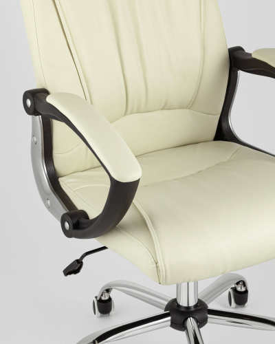 Кресло руководителя TopChairs Tower бежевое. Фото №9