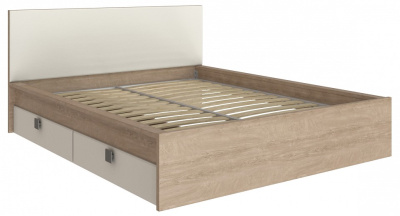 кровать 2000*1600 Анастасия АН-22К (с ящиками) дуб роше/мисандея стоун фото кровать 2000*1600 Анастасия АН-22К (с ящиками) дуб роше/мисандея стоун. Фото