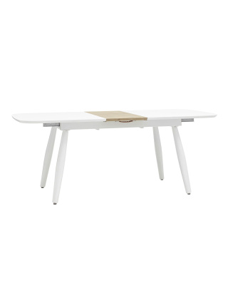 Стол обеденный Чикаго раскладной 160-200*90 белый. Фото