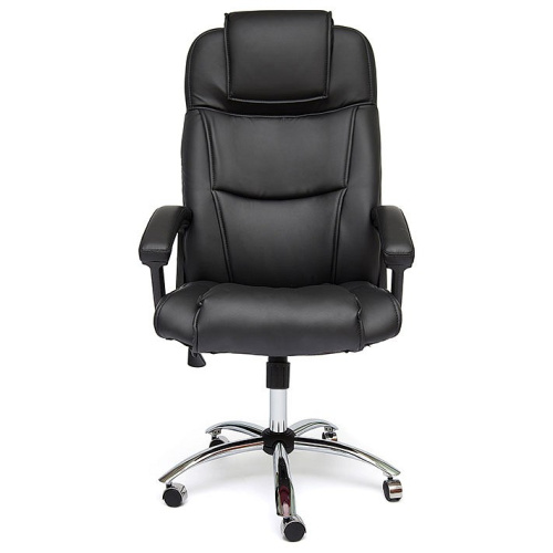 Компьютерное кресло BERGAMO (хром) [кож/зам, черный, 36-6]  id -. Фото №2