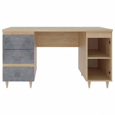 Киото СТЛ.339.06 Стол Дуб небраска/Бетон тёмный. Фото