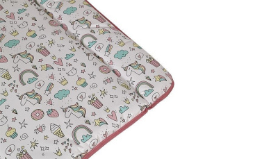 Матрас пеленальный Polini kids Единорог Сладости, розовый фото Матрас пеленальный Polini kids Единорог Сладости, розовый. Фото №4