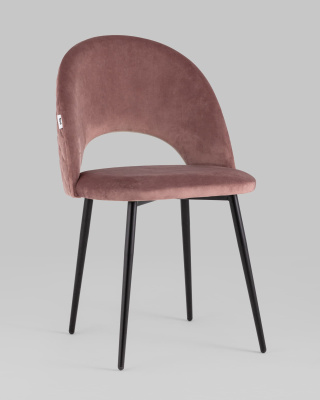 Стул Меган велюр с ромбами пыльно-розовый. Фото №3