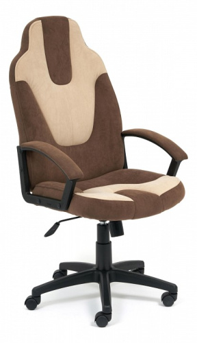 Кресло NEO (3) флок , коричневый/бежевый, 6/7. Фото №1