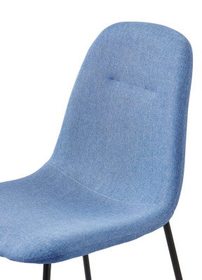 Стул C-1101 синий/матовый черный фото Стул C-1101 синий/матовый черный. Фото №4