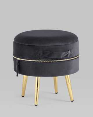 Пуф Тильда велюр антрацит. Фото №3