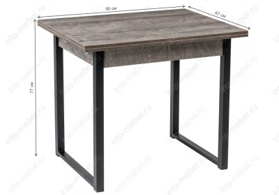 Стол деревянный Форли дуб рошелье / черный матовый фото Стол деревянный Форли дуб рошелье / черный матовый. Фото №2