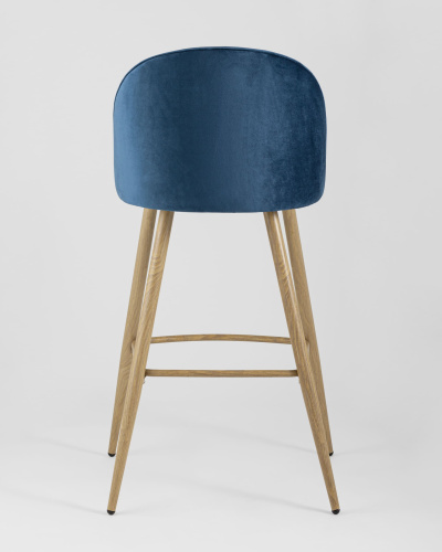 Стул барный Лион голубой велюр. Фото №6