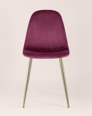 Стул Валенсия велюр бордо золотые ножки. Фото №5