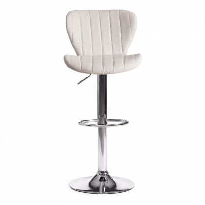 Стул барный AVIONIC (mod. KY712A) металл/экокожа, 45*53*86-107 см, белый/хром (поставляется по 2 шт). Фото №2