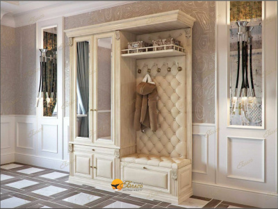 Прихожая со шкафом и вешалкой c зеркалами Б5.11-11(з). Фото №4