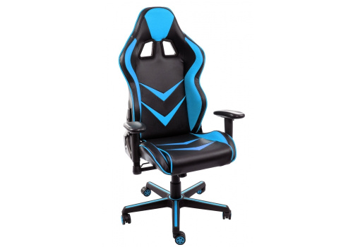 Стул Racer черное / голубое. Фото №4