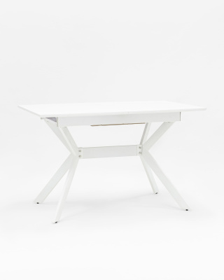 Стол обеденный Орландо раскладной 120-160*80 белый фото Стол обеденный Орландо раскладной 120-160*80 белый. Фото №3